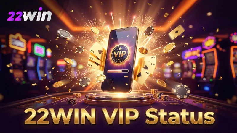 The 22WIN app simplifies checking loyalty points and tier status.