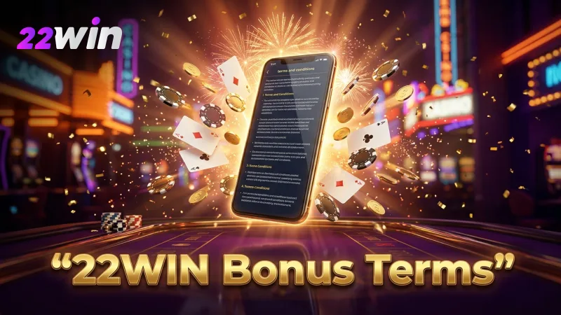 22WIN bonus terms and conditions are always clearly displayed on your mobile device.