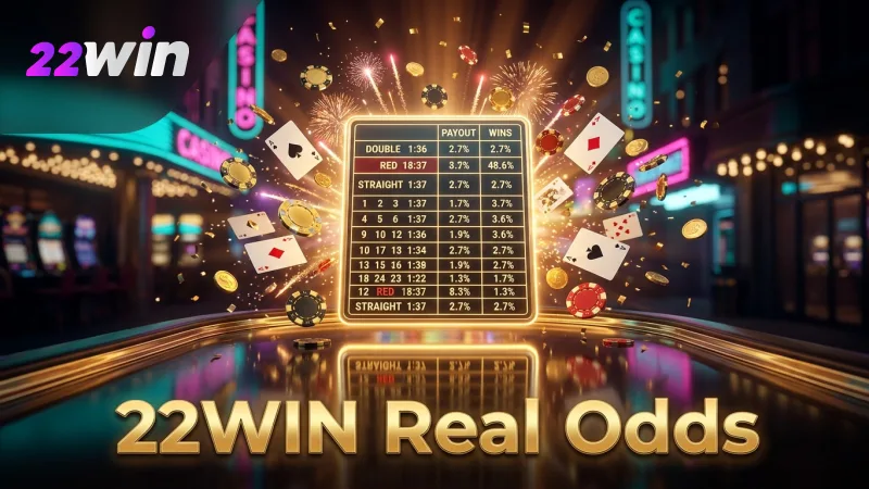 Probability tables help you spot the actual odds before you place your 22WIN bets.