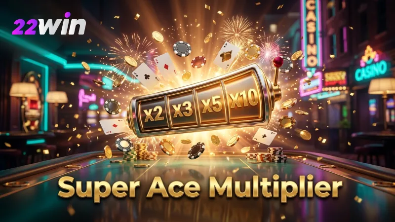 Watch your wins climb with the Super Ace multiplier bar.