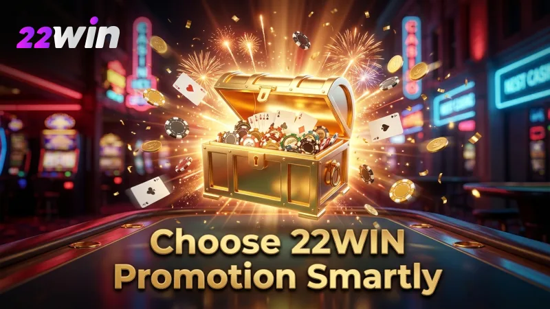 Carefully select the 22WIN Promotion that matches your preferred casino games.